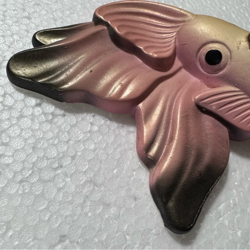 MCM Vintage 1964 Miller Studio Chalkware Fish Hanging Wall Plaques Plaster Set